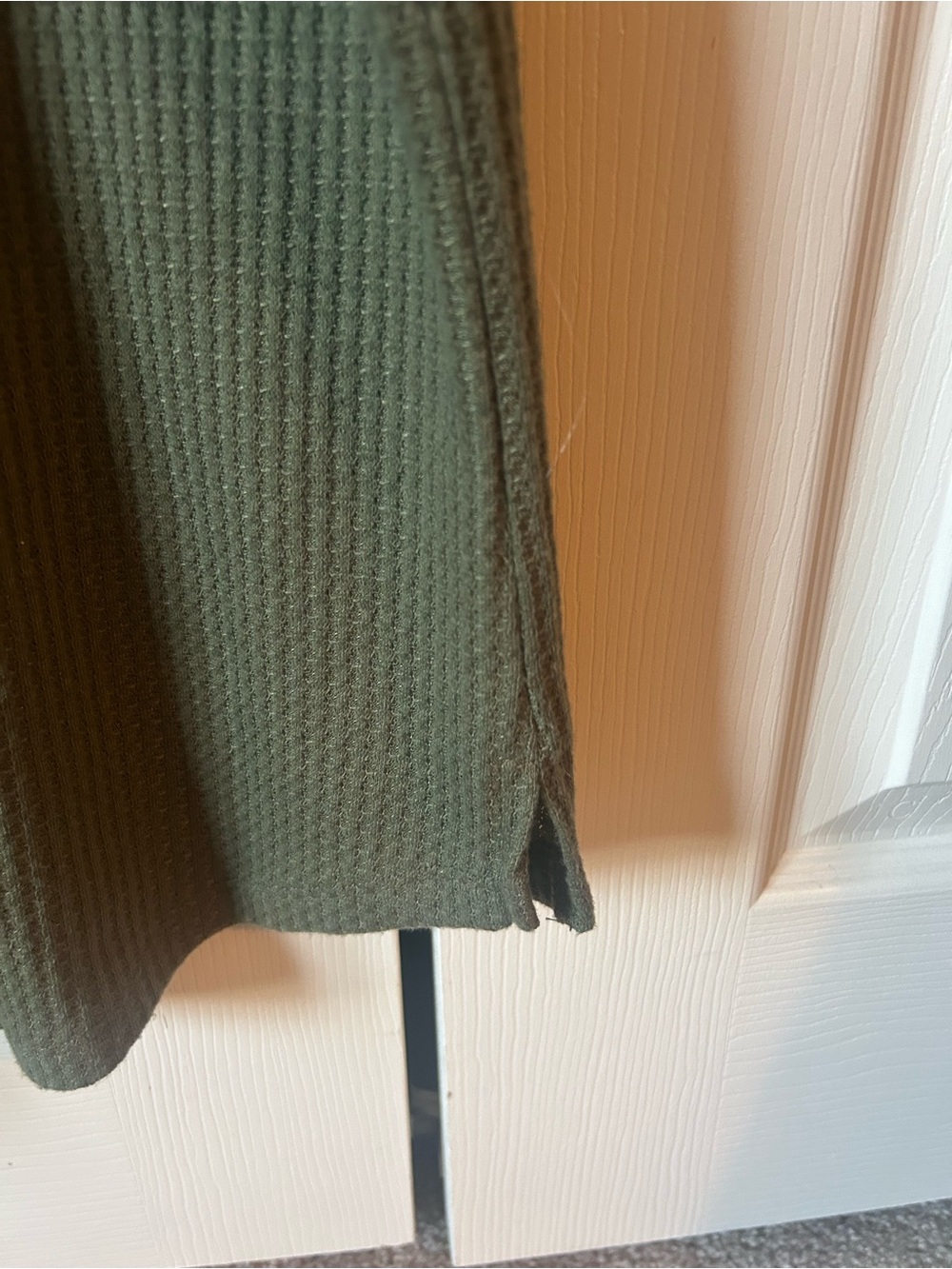 Maurice's Olive Green Waffle Knit V-Neck Top - Picture 4 of 5